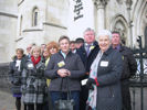 SSE Supporters outside the Royal Courts of Justice in London on 22 November 2013