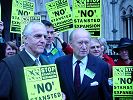 Stop Stansted Expansion Supporters Outside the Royal Courts of Justice in London - 13 November 2002